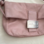 Fendi Pink Shoulder Bag Silver Logo Hardware Dust Bag