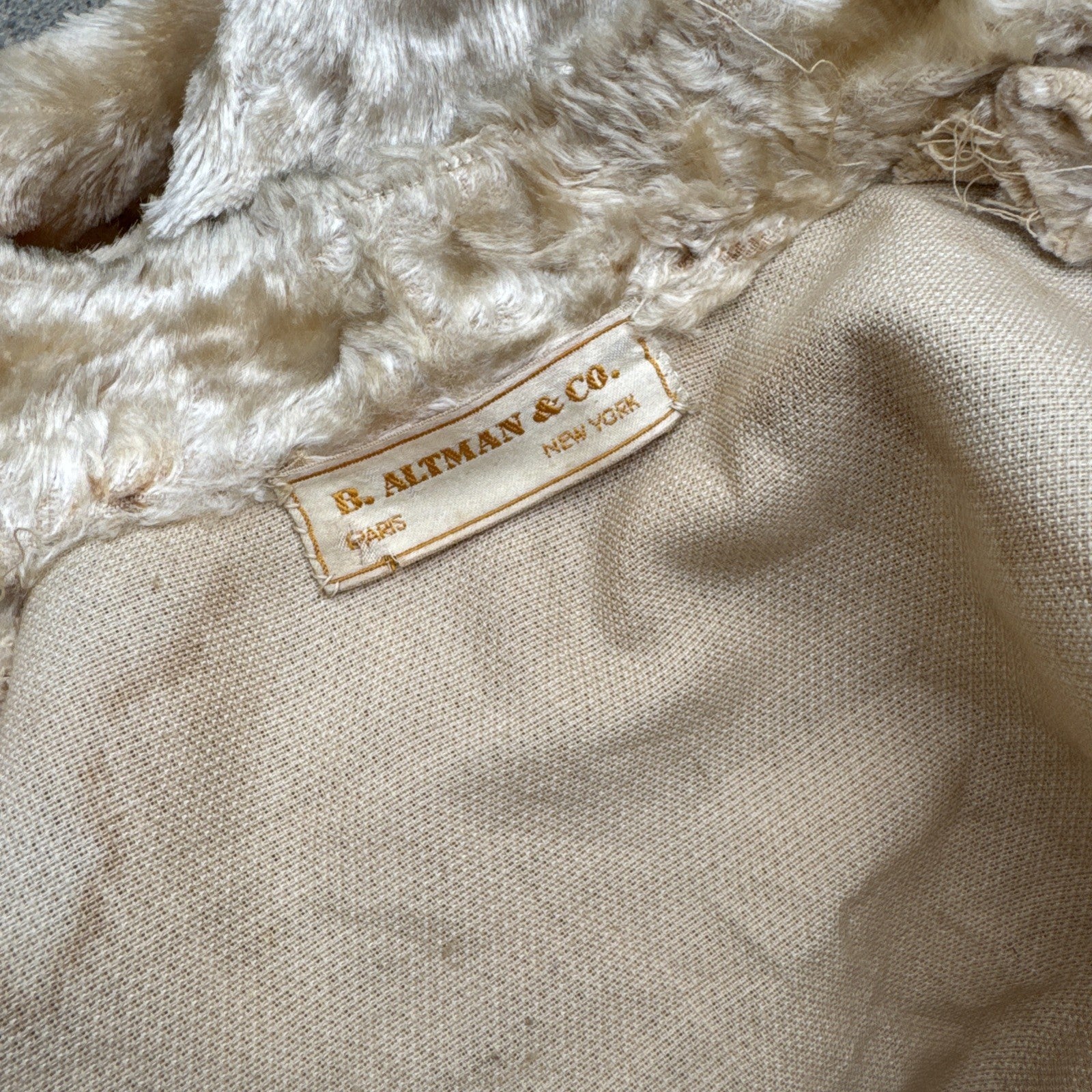 Vintage 1930s Fuzzy Plush Teddy Bear Dressing Gown Robe Coat Art Deco Dress