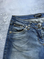 Vintage 00s Dolce&Gabbana Y2K Mega Flared Jeans Rare Womens Size 30 42
