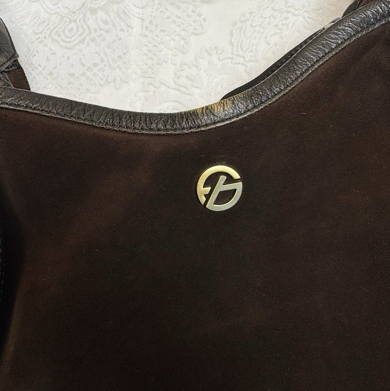 Francesco Biasia Suede Leather Patchwork Hobo Bag