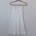 Victoria’s Secret Y2K White Lace Babydoll Slip Dress Nightgown M Coquette Fairy