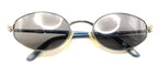 Gucci GG Light Gray Blue Metal Oval Eyeglasses Frames 49-20 Designer Men Women