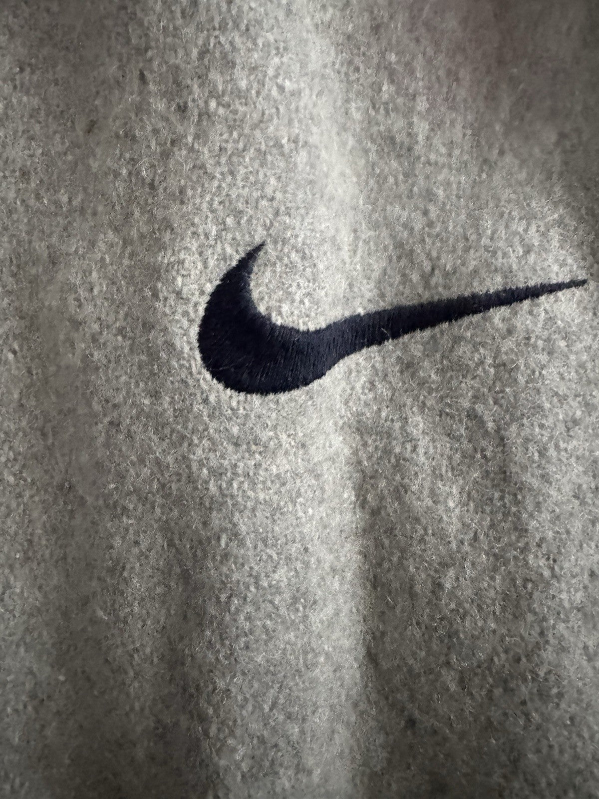 (VTG) NIKE SPORTSWEAR VARSITY JACKET WOOL/LEATHER GRAY/NAVY-BLUE MENS SIZE XL❄️