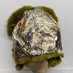 Vintage Y2K Green Chartreuse Fox Fur Jacket