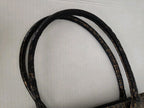 Cavalcanti Italy Black Leather Calf Hair and Cowhide Handbag