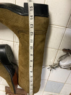 Cowtown Vintage Brown Tall Sueded Western Cowboy Riding Rodeo Ranch Boots 6 D