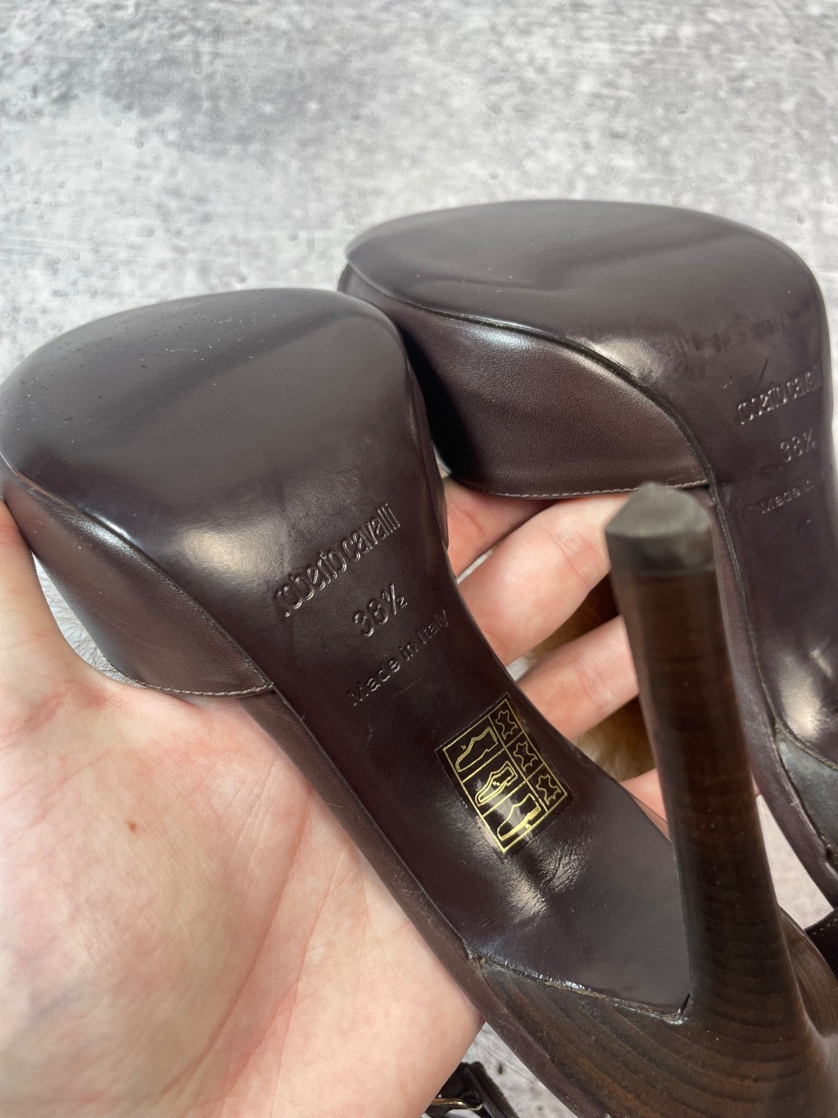 Roberto Cavalli 2000s Brown Fur High Heels
