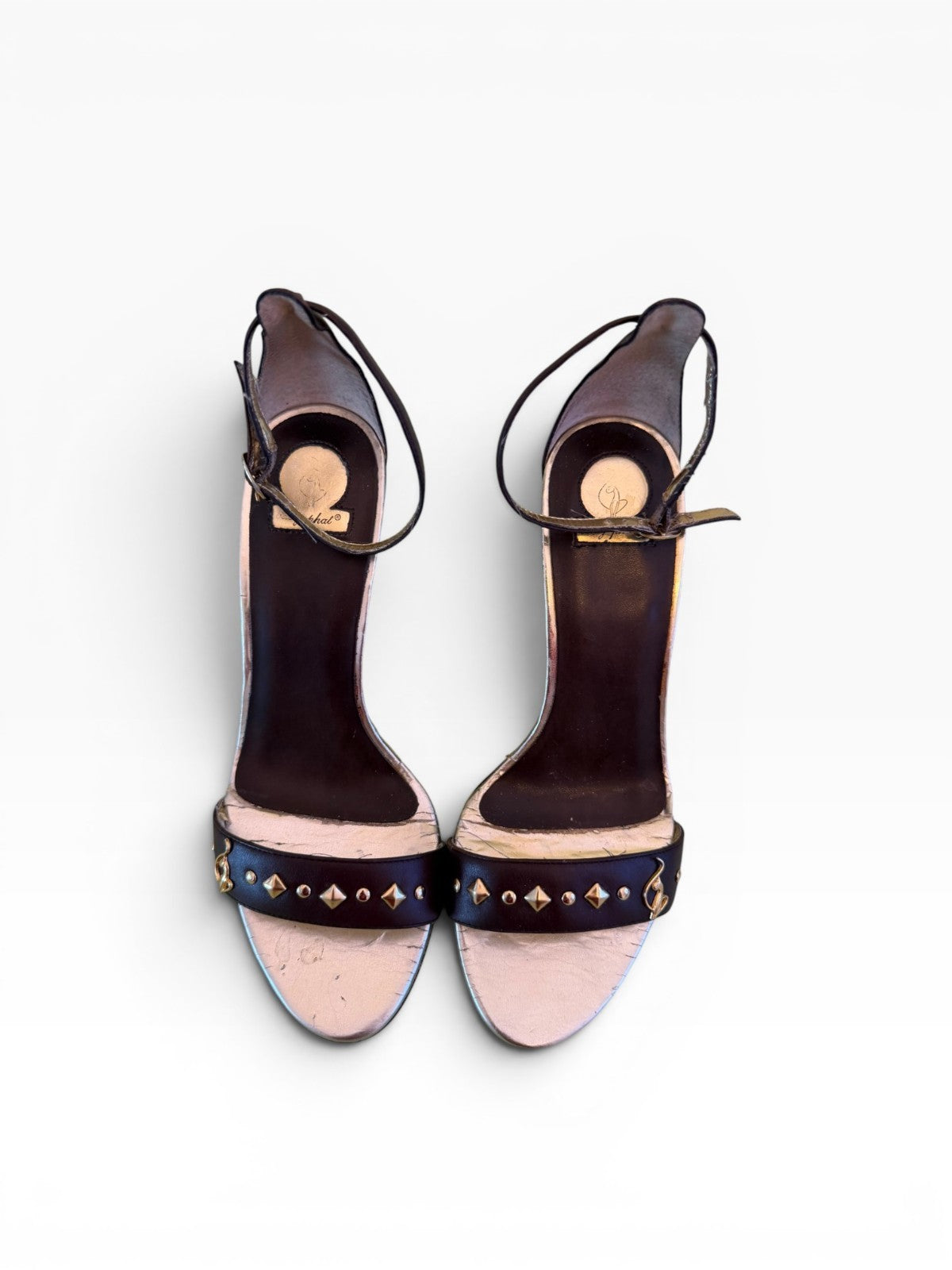 Baby Phat Y2K Brown Studded Wedge Sandal Size 7 Heels