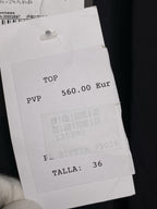 Plein Sud Women's Long Lace Top with Rhinestones Black Size 38