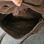 Francesco Biasia Braided Leather Shoulder Bag Brown