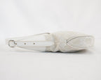 Gucci Jackie Slim Medium Shoulder Bag In Ivory GG Canvas W/ White Leather Trim