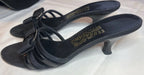 Salvatore Ferragamo Vara Kitten Black Patent Leather Bow Shoes Size 6.5