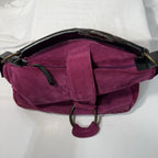 Francesco Biasia Split Leather Handbag - Purse - Maroon Soft Leather