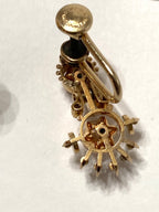 Beautiful Vintage 19th Century Victorian Era ,14k Solid Gold SI Diamond Earrings