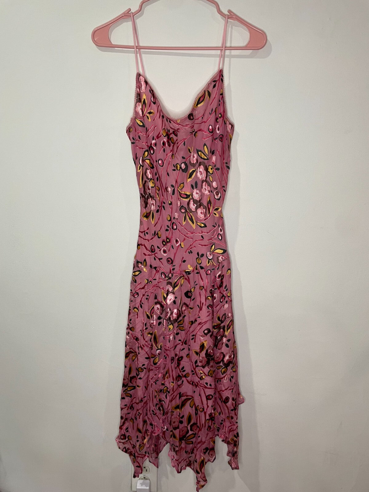 ORIGINAL TAGS Vintage Betsey Johnson 90s Y2K Slip Dress Pink Floral