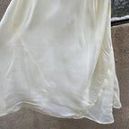 Vintage 1930s Pale Yellow Buttercup Dress Lace Bias Cut Art Deco Slip Gown Maxi