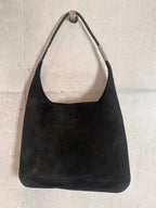 Vintage Gucci Black Suede Shoulder Bag