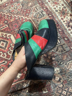 Vintage 1970s Leather Platforms