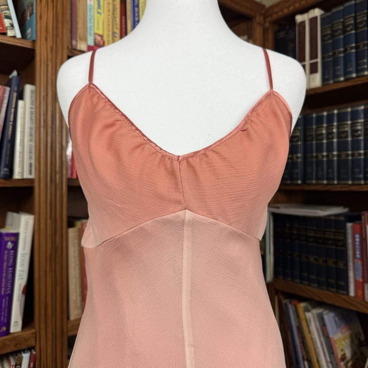 Express 1990s Asymmetrical Ombre Pink Silk Slip Dress Medium