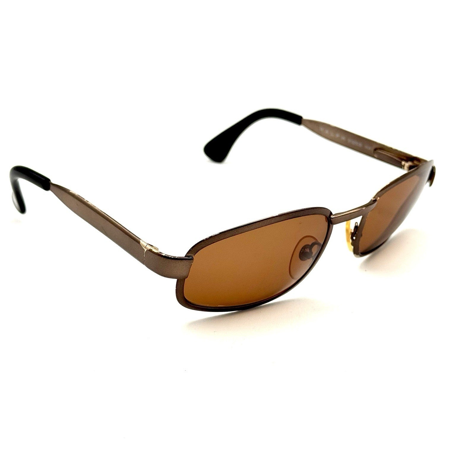 Ralph Lauren Oval Sunglasses 912/N/S VTG Brown Metal Designer Frame & Lens 55-20