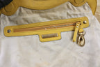 Isabella Fiore Large Yellow Leather Whipstitch Tassel Hobo