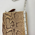 Vintage 1940s Genuine Python Snakeskin Clutch Purse Talon Hand Bag Exotic