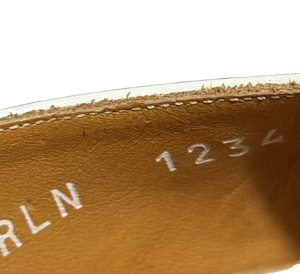 Ralph Lauren Cap-Toe Spectator Heels Navy Ivory Italian Leather 6.5