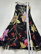 René Derhy Y2K Floral Spider Back Midi Dress
