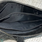 Vintage GUESS Black Baguette Shoulder Bag Y2K Buckle Faux Leather