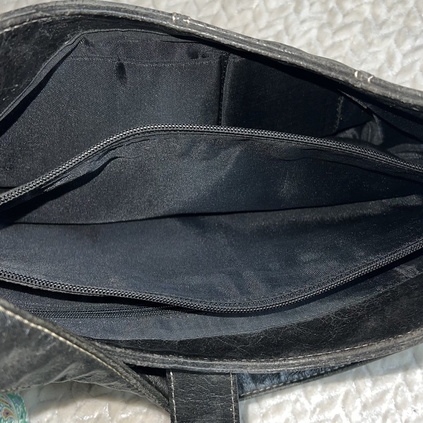 Vintage GUESS Black Baguette Shoulder Bag Y2K Buckle Faux Leather