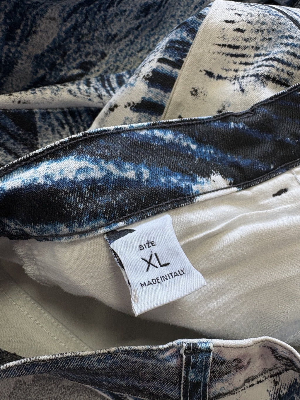 Vintage 2000's Roberto Cavalli Abstract Psychedelic Print Jeans Pants sz XL