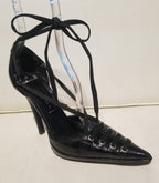 Casadei Patent Leather Corset Heels