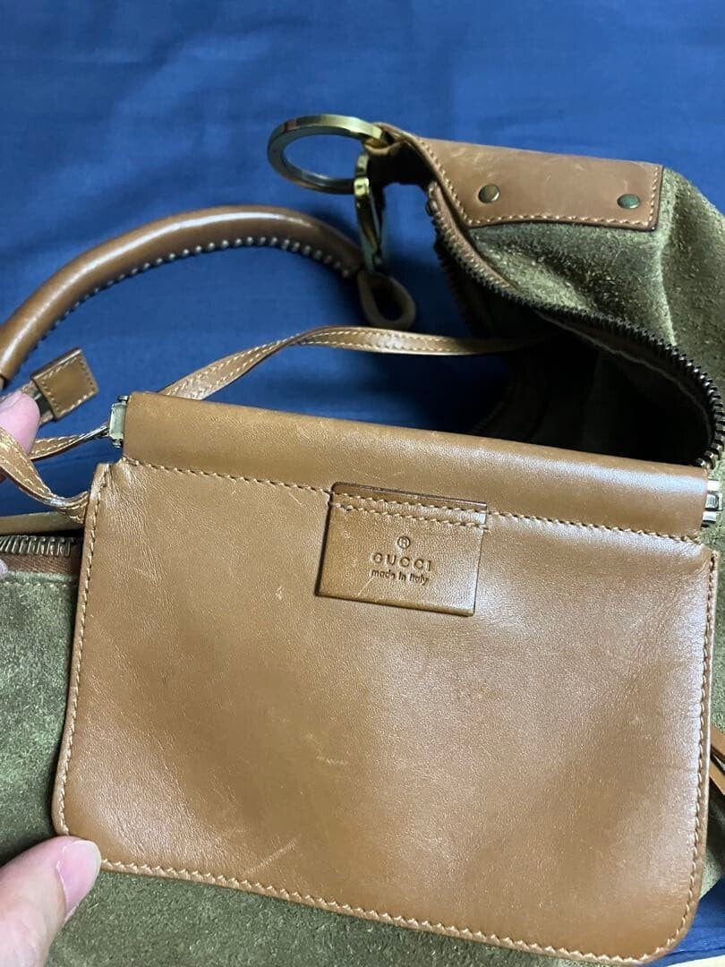 Gucci Brown Suede Hobo Bag