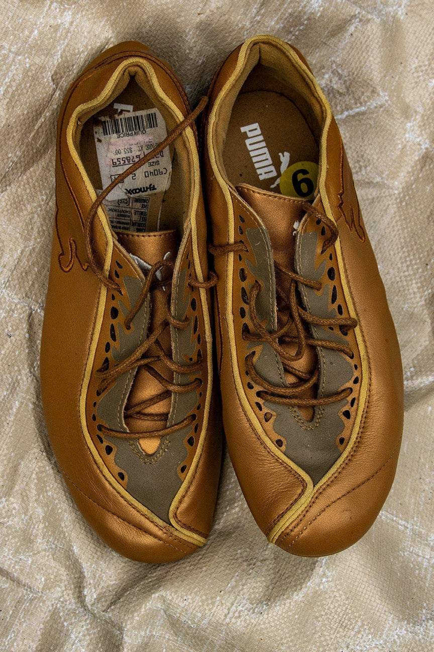 Puma Gold Boxing Sneakers Size 9 Leather
