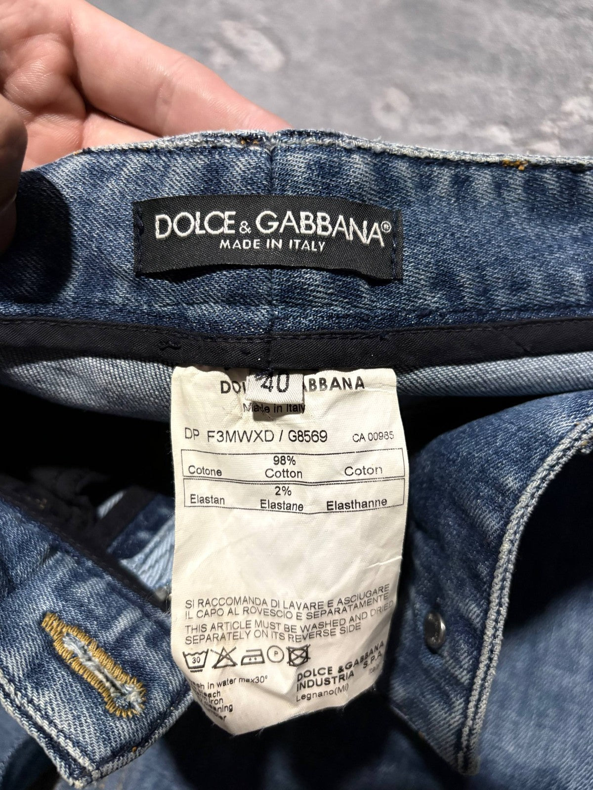 Vintage Dolce & Gabbana Blue Flare Jeans Y2K Denim Bell Bottoms Made Italy Sz 40