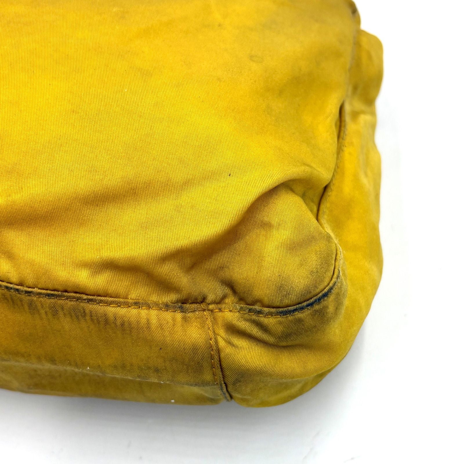 Vintage Christian Dior Yellow Nylon Shoulder Bag - Made in Italy