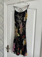 René Derhy Y2K Floral Spider Back Midi Dress