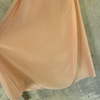 Vintage 1930s Pink Rayon Satin Slip Dress Bias Cut Embroidered Cherries Gown