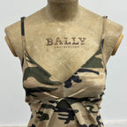 Cache Cache Vintage Green Camouflage Babydoll Cami Top