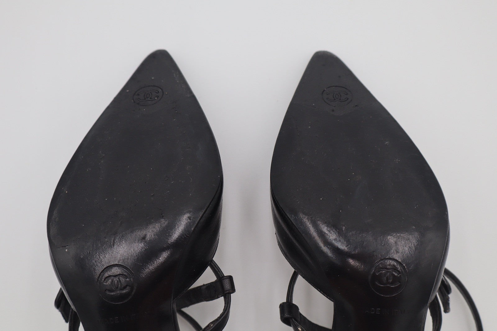 Vintage Chanel Strappy Pointed Toe Heels