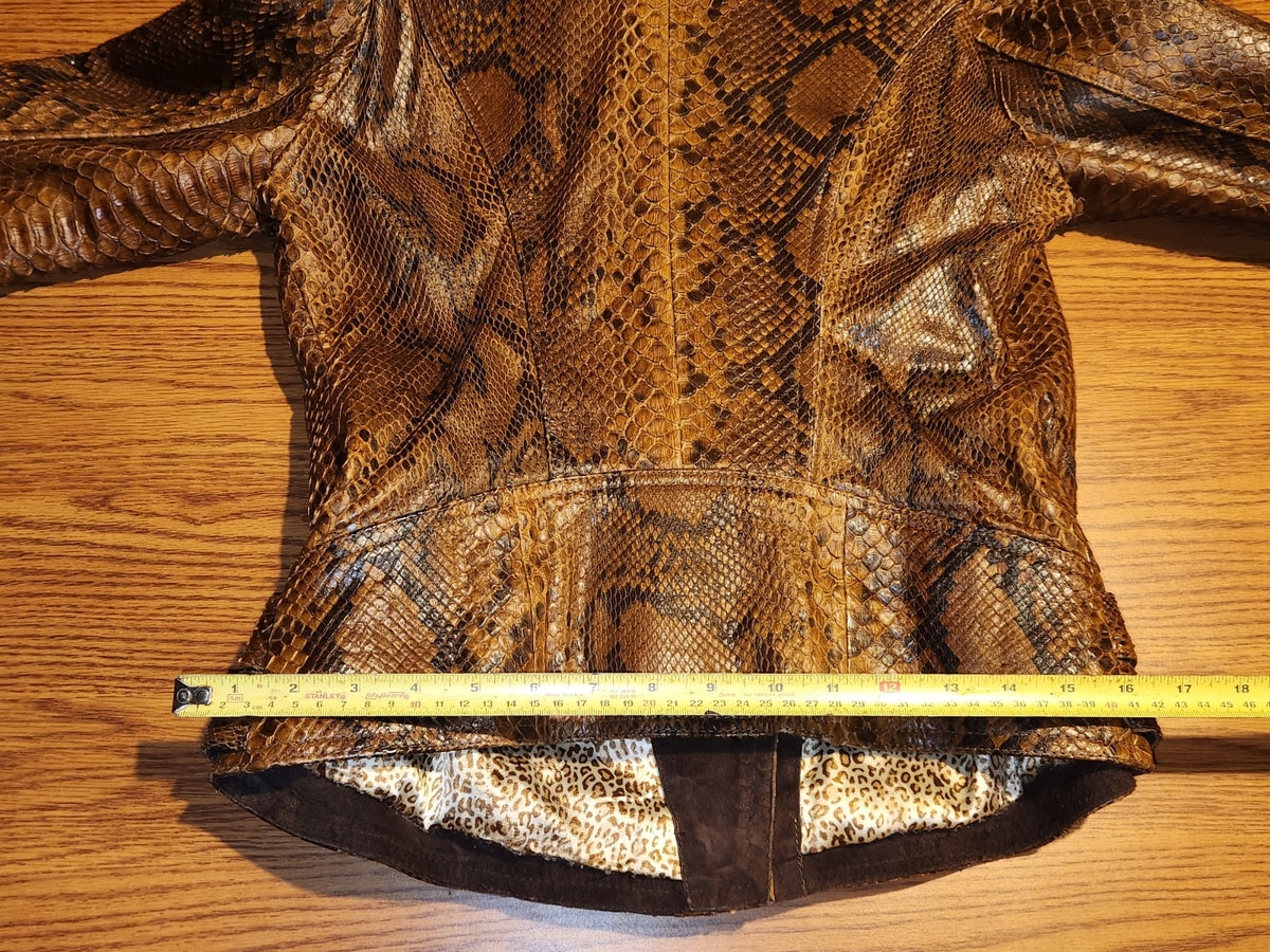 Glen Arthur Python Skin Jacket Size 8