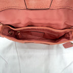 Vintage Coach Y2K Demi Soho Flap Shoulder Bag Suede 8A18 Salmon Pink Pre-Owned
