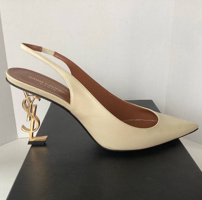 SAINT LAURENT YSL OPYUM SLINGBACK 85 PUMPS SZ 41