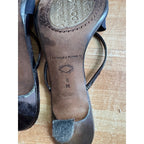 Vintage Donald J. Pliner Black Mesh Bow Kitten Heels