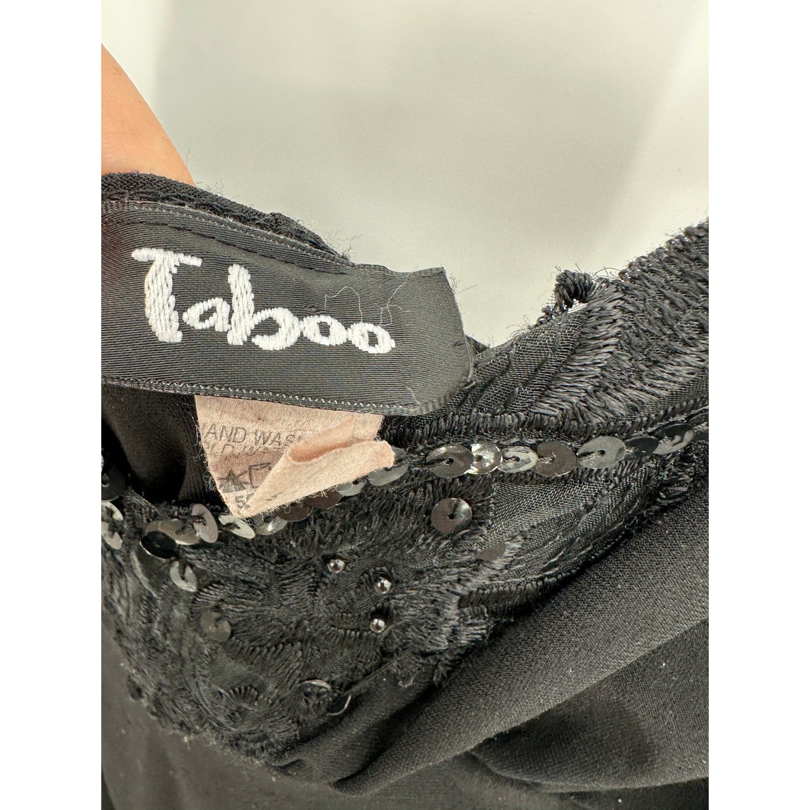 Vintage Taboo Black Lace Sequin Dress