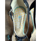 Boden Alice Suede T-Strap Tassel Pointed Toe Pumps Purple Navy Teal EU 37