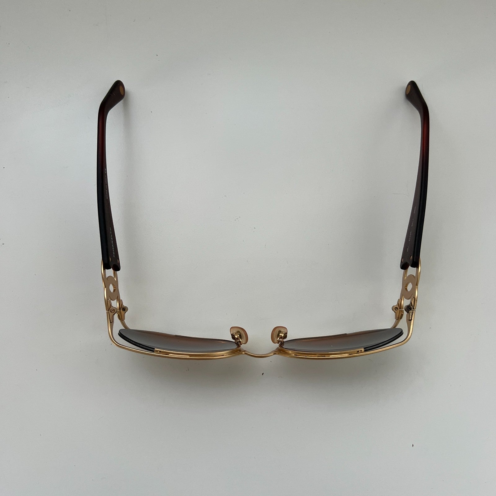 VTG 90s CHANEL Interlocking CC Logo Gold Frame Gradient Lenses Marked Sunglasses