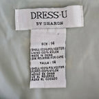 Vintage Y2K Sage Green Tiered Two Piece Skirt Set Size 14