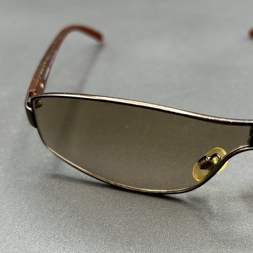 Chanel 4089 236/13 VTG Shield Sunglasses Brown Gradient Italy 120 Used w/ Ser. #