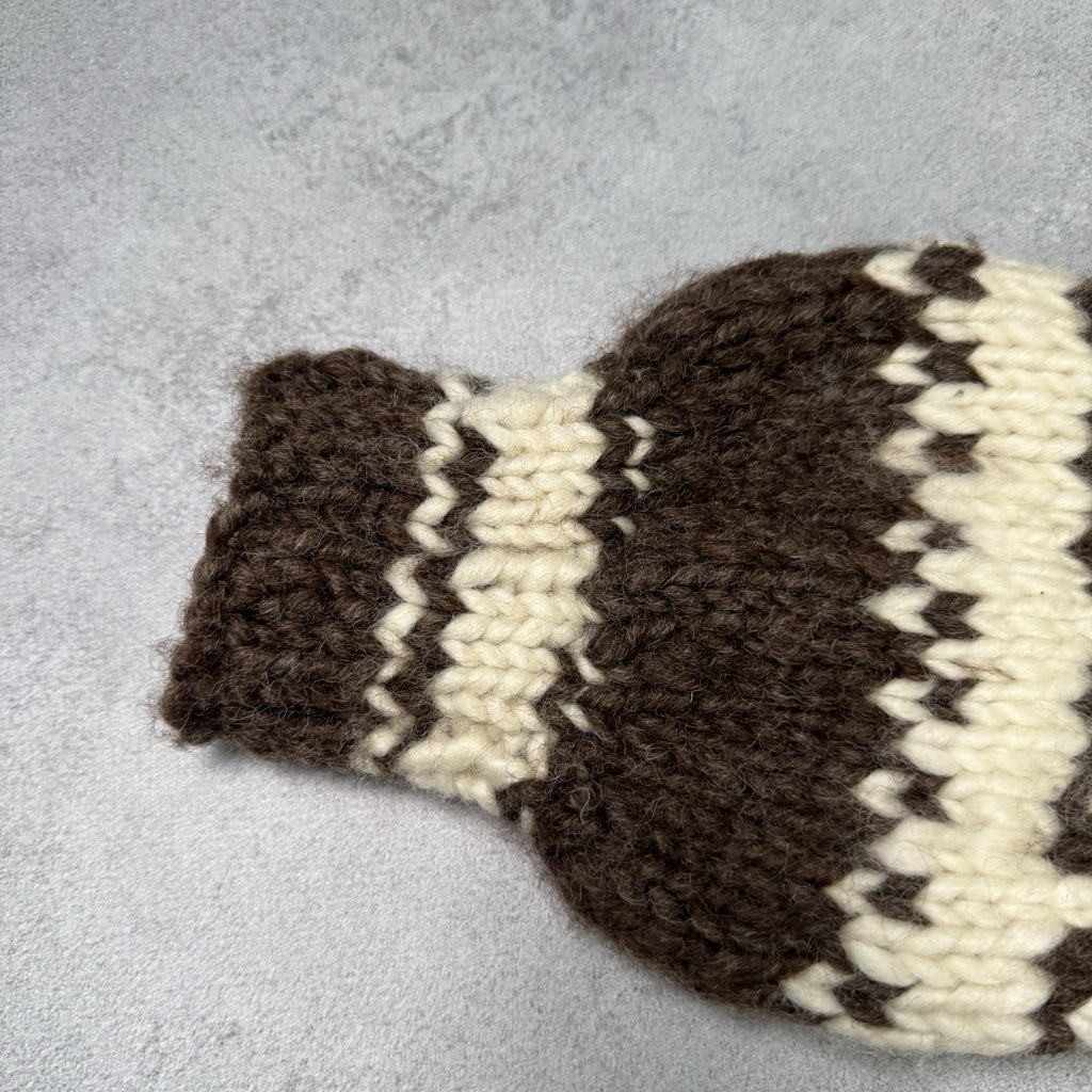 Vintage Couchan Indian Hand knit Wool Sweater Zip Eagle  Size M